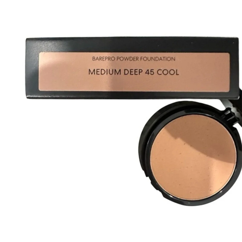 bareMinerals barePro 16HR Skin Perfecting Powder Foundation, Medium Deep 45 Cool